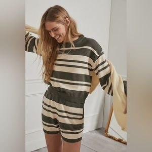 Anthropologie Saturday Sunday Lyla Striped Lounge/Sleep Set